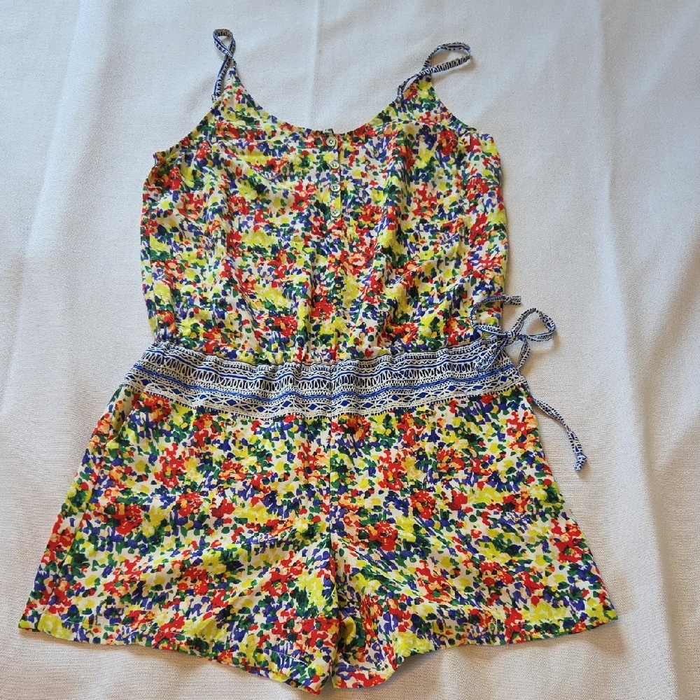 CAbi Multicolor Floral Kids Romper